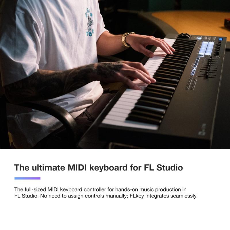 Teclado MIDI Novation FLkey 49 para integração com FL Studio